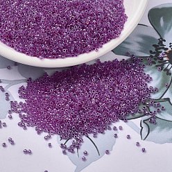 (DB1744) Опаловый с Фуксиновой Подкладкой AB Бусины miyuki delica, цилиндр, японский бисер, 11/0, (дб 1744) опал фуксия выложены, 1.3x1.6 мм, Отверстие: 0.8 мм, о 2000 шт / бутылка, 10 г / бутылка