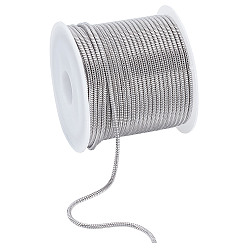 Нержавеющая Сталь Цвет 10м круглые цепочки из нержавеющей стали в форме змеи, с катушкой, пайки, цвет нержавеющей стали, 1.5 мм