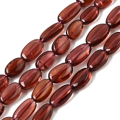 Granate Granate natural hebras, Plano Oval, 4~5x2.5~3x1.9~2.2 mm, agujero: 0.5 mm, sobre 89 unidades / cadena, 17.32'' (44 cm)