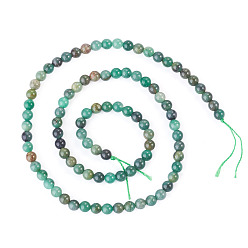African Jade 1Strand Natural African Jade Beads Strands, Round, 4.5mm, Hole: 0.7mm, about 92pcs/strand, 14.96 inch(38cm)