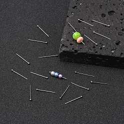 Stainless Steel Color 304 Stainless Steel Ball Head pins, 20x0.7mm, 21 Gauge, Head: 2mm