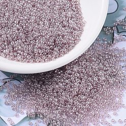 (RR168) Transparent Smoky Amethyst Luster Миюки круглые бусины рокайль, японский бисер, 11/0, (rr 168) прозрачный дымчатый аметистовый блеск, 2x1.3 мм, отверстия : 0.8 mm, около 50000 шт / фунт