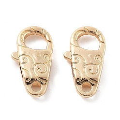 Light Gold Карабин-лобстеры, латунные, золотой свет, 24.5x13.5x5 мм, отверстие : 2.4 мм