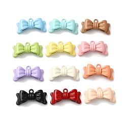 (52) Непрозрачная лаванда Сплав с окрашенными подвесками, без свинца, без никеля и без кадмия, бантом, разноцветные, 10x20x5 мм, отверстие : 1.4 мм