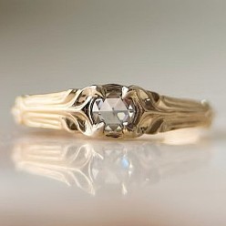 Золотой Кольца из сплава с кристаллами и стразами для женщин, круглые, золотые, размер США 7 (17.3 мм)