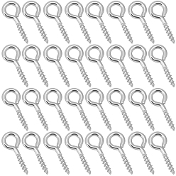 Нержавеющая Сталь Цвет 600шт 304 шпильки с проушиной из нержавеющей стали, за половину пробурено бисера, цвет нержавеющей стали, 10x4x1 мм, отверстие : 2 мм