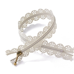 Светло-коричневый Нейлоновые кружевные закрытые молнии, для сумок-кошельков, загар, 20 см