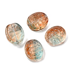 Сиена Стеклянные бусины, овальные, цвет охры, 18x15.5x12 мм, отверстие : 1.2 мм