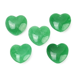 Зеленый Подвески из натурального бирманского нефрита, окрашенные в различные цвета., сердце прелести, зелёные, 19~19.5x19~20x6 мм, отверстие : 0.9 мм