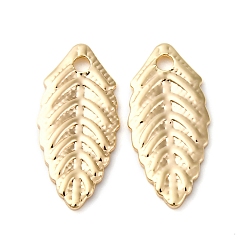 Настоящее золото 18K Латунные подвески, без кадмия, без никеля и без свинца, лист прелести, реальный 18 k позолоченный, 14x6.5x1 мм, отверстие : 1 мм