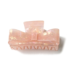 Dark Salmon PVC Claw Hair Clips, Bowknot, Dark Salmon, 77x35mm