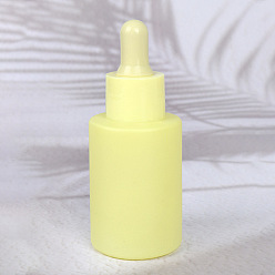 Желтый Стеклянный дозатор масла, пустая бутылка, шампунь для душа косметическая бутылка для хранения эмульсии, желтые, 9.2x3.7 см, емкость: 30 мл (1.01 жидких унций)
