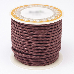 Сиена Плетеные шнуры полиэфира, круглые, цвет охры, 3 мм, около 8.74 ярдов (8 м) / рулон