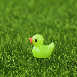 Зеленый газон Мини-утиные украшения из смолы, для кукольных аксессуаров, притворяющихся опорными украшениями, зеленый газон, 17x15 мм