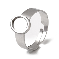 Нержавеющая Сталь Цвет 304 регулируемые кольцевые компоненты из нержавеющей стали, настройки овальных колец, цвет нержавеющей стали, лоток : 10x8 мм, 12x10 мм, внутренний диаметр: 18 мм