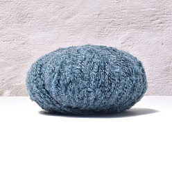 Стально-синий Пряжа из шерсти и полиэстера, для ткачества, вязание крючком, стальной синий, 0.5 мм, 200м/моток