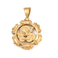 Античное Золото 304 подвески из нержавеющей стали, подвески передач, ионное покрытие (ip), античное золото , 30.5x27.5x4.5 мм, отверстие : 9x5.5 мм