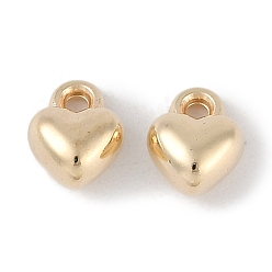Light Gold Пластмассовые подвески ccb, сердце прелести, золотой свет, 8x6.5x4.5 мм, отверстие : 1.4 мм