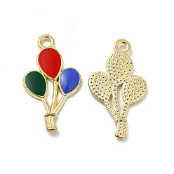 Красный Подвески из эмали и сплава, подвески из воздушных шаров, золотые, красные, 23.5x13x1.5 мм, отверстие : 1.8 мм