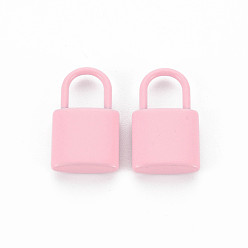 Фламинго Акриловые подвески краскораспылительные, без кадмия и без свинца, подвески на замок, фламинго, 18.5x11x4 мм, отверстие : 5.5x6 мм