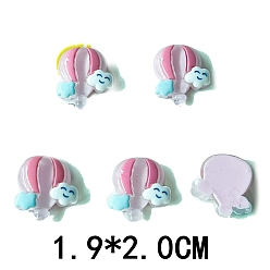 Pink Светящиеся кабошонов смолы, облако с воздушным шаром, светится в темноте, розовые, 20x19 мм