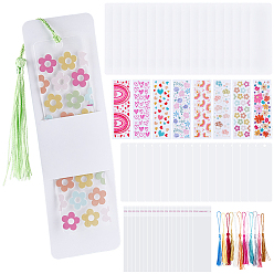 Gemischte Farbe DIY-Buchbinderei-Sets, einschließlich transparenter Acrylplatte, leere Papierkarte, Quasten, UV-Aufkleber, Gemischte Farbe, 116~120x36~43x0.5 mm