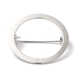 Платина Фурнитура латунная для броши, без кадмия, без никеля и без свинца, плоско-круглые, платина, 28.5x1 мм, отверстие : 1.4 мм