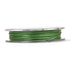 Green Strong Stretchy Beading Elastic Thread, Flat Elastic Crystal String, Green, 0.8mm, about 10.93 yards(10m)/roll