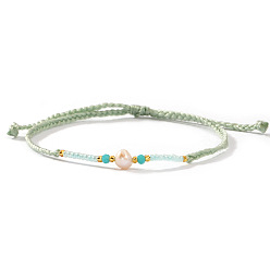 Нектар Браслеты из бисера и стеклянных бусин в стиле бохо, плетеные браслеты из волоконного шнура для женщин, с имитацией жемчуга, нектар