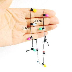 Другие Пластиковые рождественские миниатюрные украшения, аксессуары для домашнего кукольного домика с микро-ландшафтом, притворяясь опорными украшениями, мини свет, 450 мм