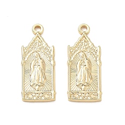 Golden 304 Stainless Steel Pendants, Arch with Virgin Mary Charms, Long-Lasting Plated, Golden, 29x12x2mm, Hole: 1.8mm