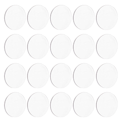 Прозрачный 60 акриловые плоские круглые подставки для фигурок, прозрачные, 30x2 мм