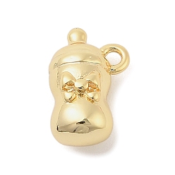 Золотой Латунные подвески, подвески-бутылочки для кормления, золотые, 14.5x9x7 мм, отверстие : 1.6 мм