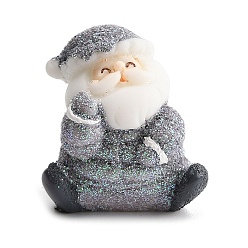 Santa Claus Рождественские тематические статуэтки из смолы для украшения рабочего стола в домашнем офисе, Дед Мороз, 29x28x20 мм