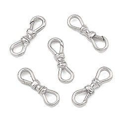 Platinum SHEGRACE Brass Lobster Claw Clasps, Lead Free & Cadmium Free & Nickel Free, Platinum, 16x5x3mm, Hole: 4.5x3.5mm