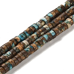 Imperial Jasper Synthetic Regalite/Imperial Jasper/Sea Sediment Jasper Beads Strands, Dyed, Disc, Heishi Beads, 4x2mm, Hole: 0.9mm, about 180pcs/strand, 15.94 inch(40.5cm)