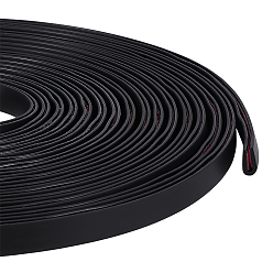 Черный 6м водонепроницаемая кромочная лента из синтетической резины, отделка кромки из клеевого шпона для кухонной мойки, туалетный шов, угол, чёрные, 10x4 мм