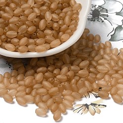 Оранжевый Стеклянные бусины прозрачных цветов, круглое отверстие, овальные, оранжевые, 5.5~6x3.5~4 мм, отверстие : 0.8 мм, Около 4500 шт / 500 г