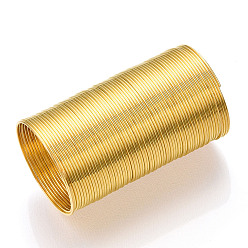 Golden Steel Memory Wire, for Ring Earring Making, Golden, 22 Gauge, 0.6mm, 3800 circles/1000g