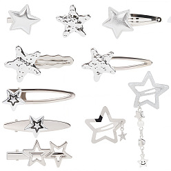 Mixed Shapes 1 наборы железных заколок для волос из кожи аллигатора, аксессуары для волос для женщин и девочек, разнообразные, 36~72.5x20.5~34.5x3.5~19 мм