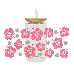 Бледно-фиолетовый Красный Пленка для переноса цветов, термотрансферные виниловые наклейки с горячим нагревом для чашки, бледно-фиолетовый красный, 110x230 мм