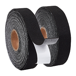Черный 2 рулоны самоклеящейся войлочной ткани, швейная фурнитура для поделок, чёрные, 25x1 мм, около 8 м / рулон