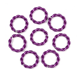 Темная Орхидея Алюминиевые быстроразъемные соединения, витое круглое кольцо, темные орхидеи, 24~24.5x3.5~4 мм, внутренний диаметр: 17~17.5 мм