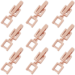 Розовое Золото 9Латунные застежки-раскладывающиеся детали, Браслет, удлинитель для ожерелья, розовое золото , 20~29 мм, ссылка: 8x5.5x2 mm, застежка : 10x2x4 mm