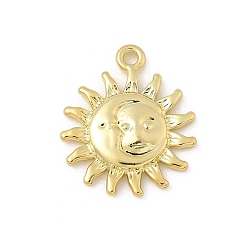 Золотой Подвески из сплава , солнце, золотые, 20.5x17.5x2.5 мм, отверстие : 1.6 мм