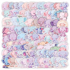 (52) Непрозрачная лаванда 100шт. наклейки из ПВХ-бумаги, виниловые водонепроницаемые наклейки, для бутылок с водой ноутбук телефон украшение для скейтборда, слон, разноцветные, 50~80 мм