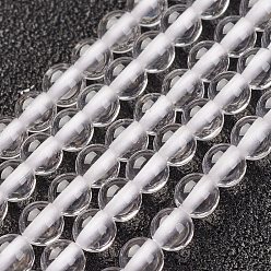 Quartz Crystal Natural Quartz Crystal Beads Strands, Rock Crystal Beads, Round, 3mm, Hole: 0.8mm, about 127pcs/strand, 15.7 inch(40cm)