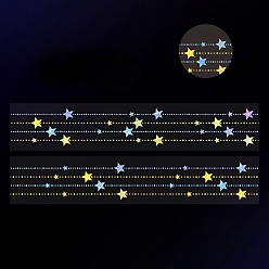 Разноцветный Лента для животных, звезда, золотой металл обвитыми, красочный, 30 мм