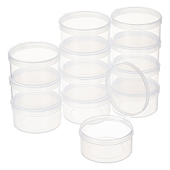 Clear 40Pcs Transparent Plastic Bead Containers, with Hinged Lids, Column, Clear, 6.05x5.45x2.75cm, Inner Diameter: 5.05cm