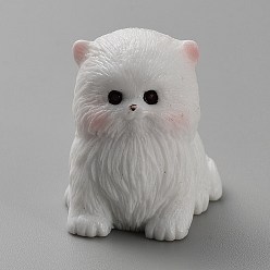 Белый Смоляные фигурки собак орнамент, для домашнего украшения рабочего стола, белые, 27x20.5x27 мм